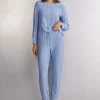 Bas de pyjama en modal avec chevilles resserrÉes Oxford à rayures