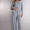 Bas de pyjama en modal avec dÉtails en dentelle