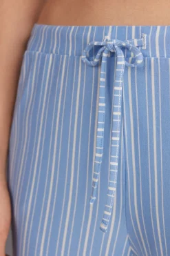Bas de pyjama en modal avec chevilles resserrÉes Oxford à rayures