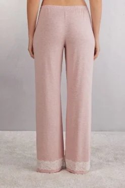 Bas de pyjama en modal avec dÉtails en dentelle