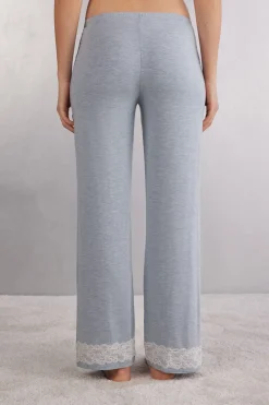 Bas de pyjama en modal avec dÉtails en dentelle