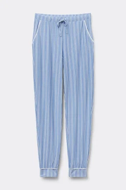 Bas de pyjama en modal avec chevilles resserrÉes Oxford à rayures