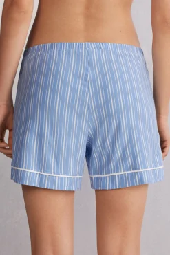 Bas de pyjama en modal Oxford à rayures
