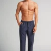 Bas de pyjama en toile de coton imprimÉ rayures fines
