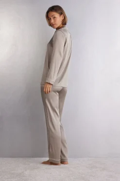 Bas de pyjama long en soie