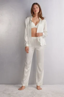 Bas de pyjama long en soie