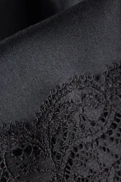 Bas de pyjama short en soie avec dentelle