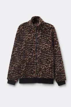 Bomber en polaire animalier LUXURIOUS LEOPARD