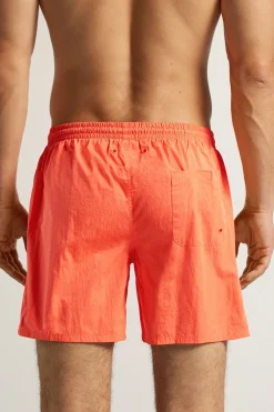 Boxer de bain couleur unie fluo