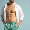 Boxer de bain imprimÉ mosa&iuml;que vert d&rsquo;eau