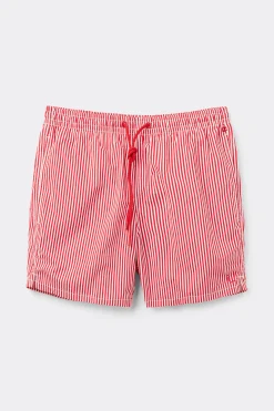 Boxer de bain imprimÉ rayÉ rouge