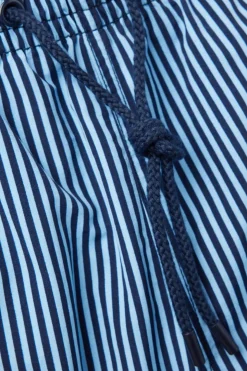 Boxer de bain imprimÉ rayÉ bleu