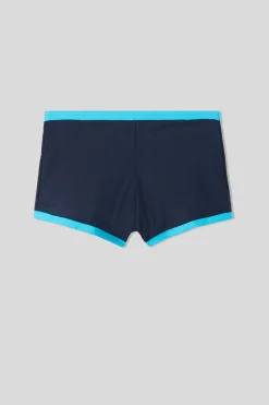 Boxer de bain moulant à bords contrastants