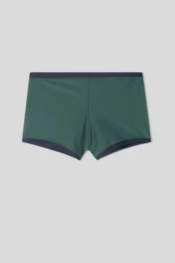 Boxer de bain moulant à bords contrastants