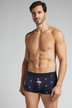 Boxer en coton Natural Fresh imprimÉ flamant rose