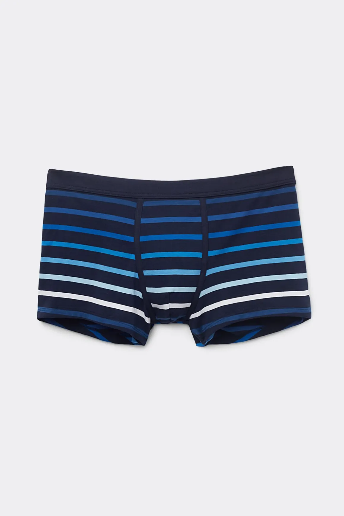 Boxer en coton Superior imprimÉ rayÉ bleu