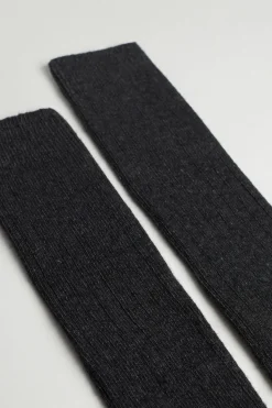 Chaussettes hautes côtelÉes en cachemire et laine