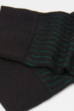 Chaussettes hautes en coton doux à bords-côtes