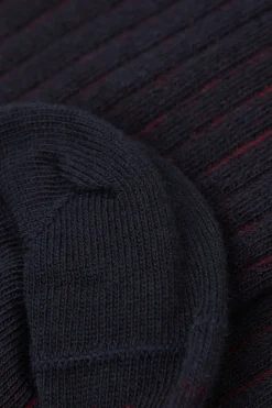 Chaussettes hautes en coton doux à bords-côtes