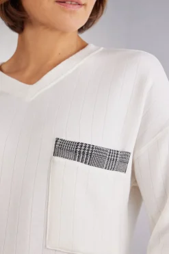 Chemise de nuit à col en V ROYAL ELEGANCE