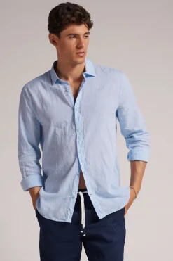 Chemise en lin et coton