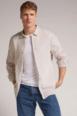 Chemise en lin et coton