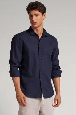 Chemise en lin et coton