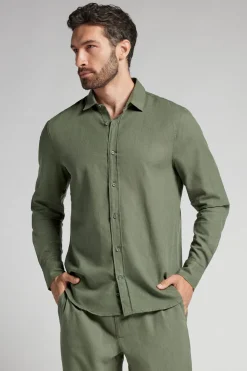 Chemise en lin et coton