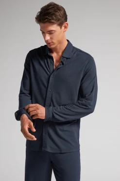 Chemise en piquÉ de modal et soie