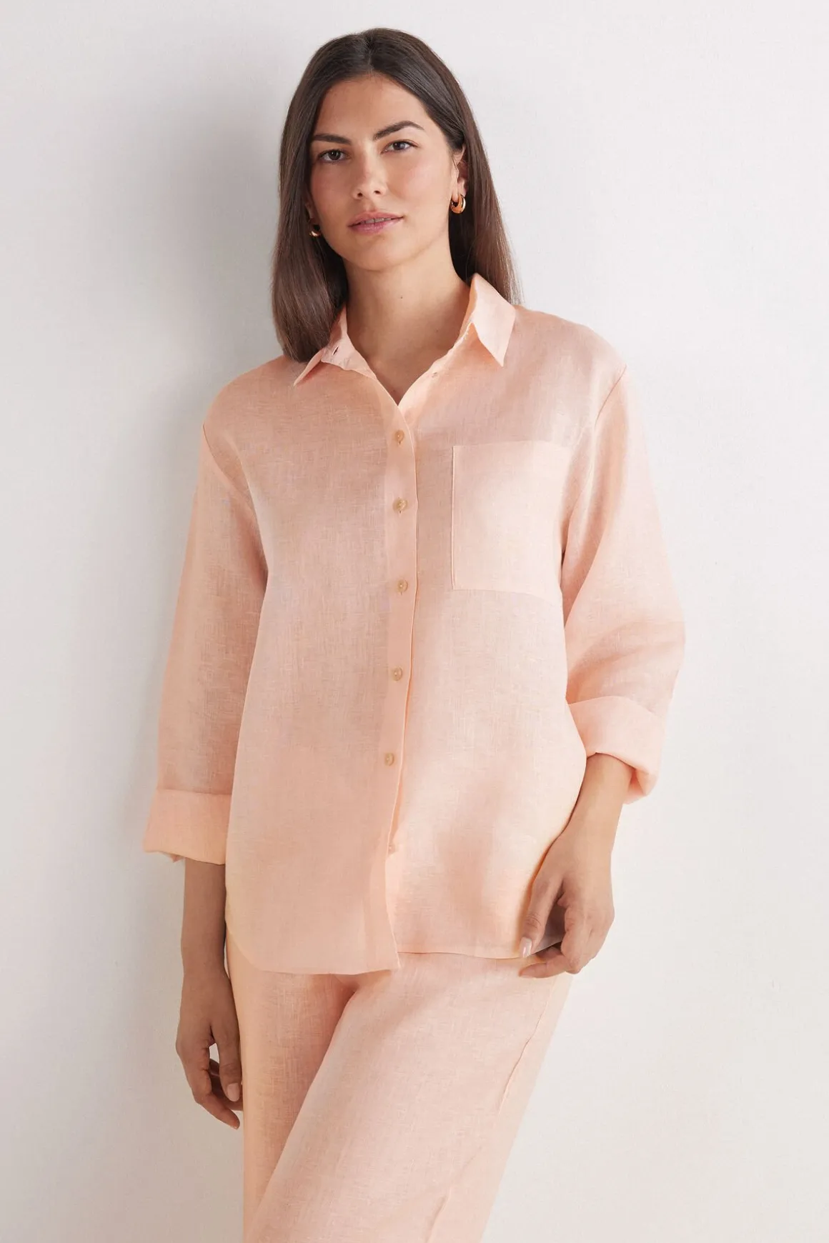 Chemise en toile de lin