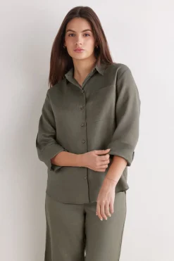 Chemise en toile de lin