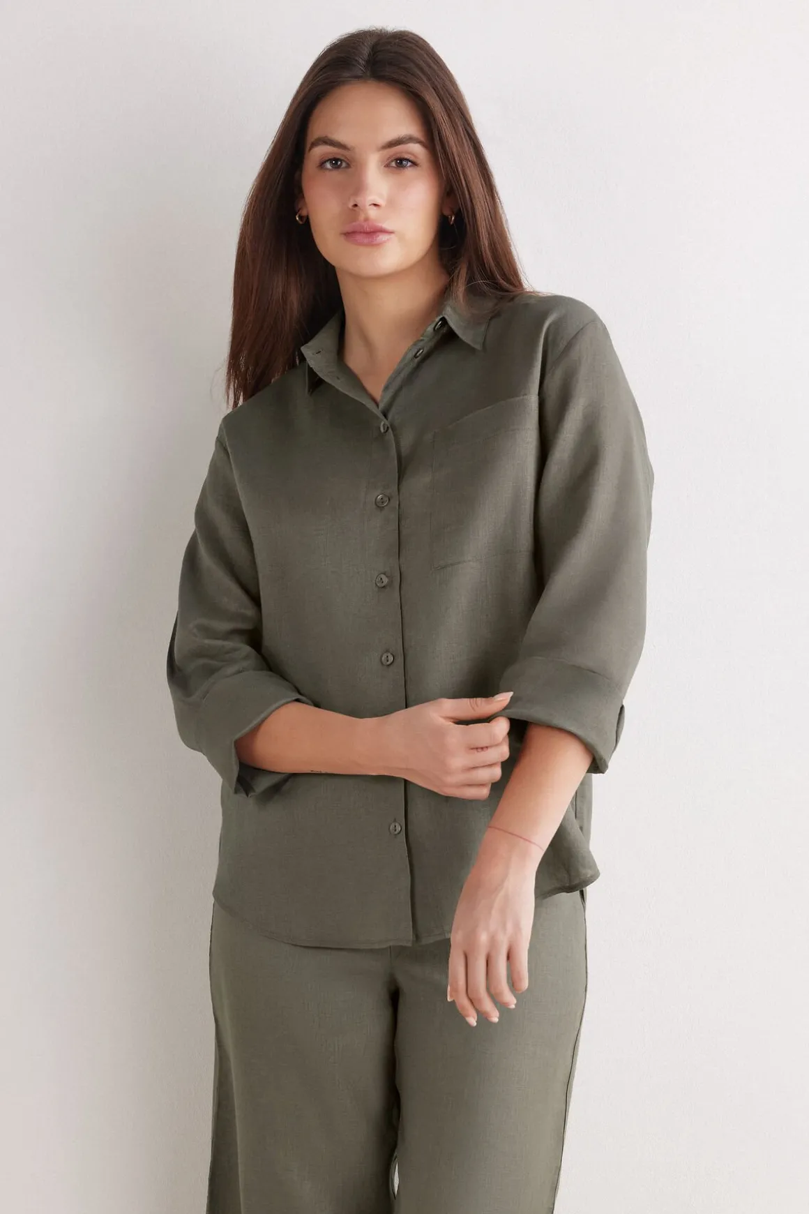 Chemise en toile de lin