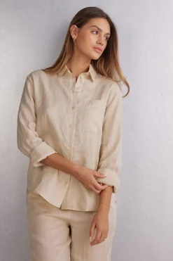 Chemise en toile de lin