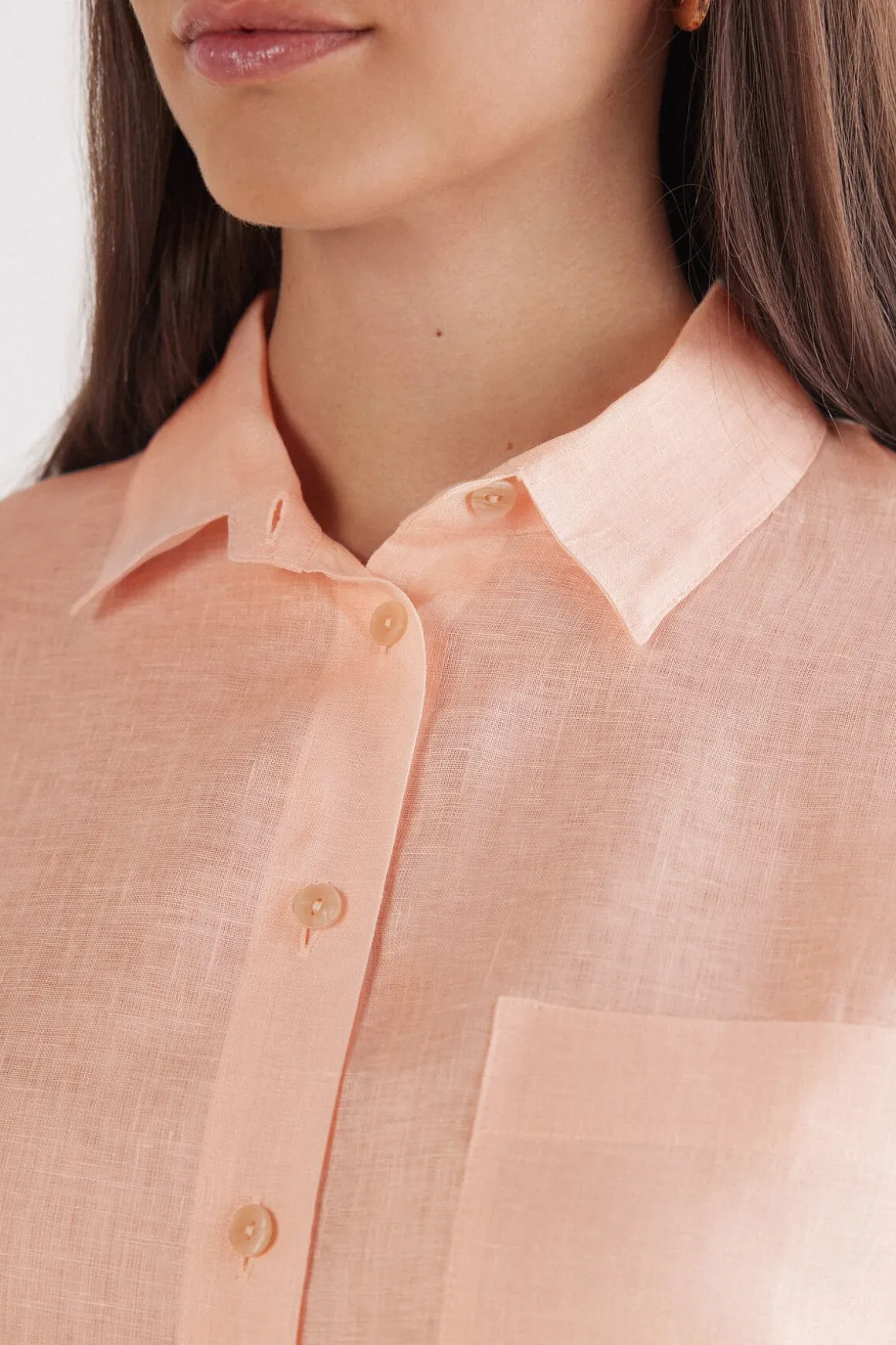 Chemise en toile de lin