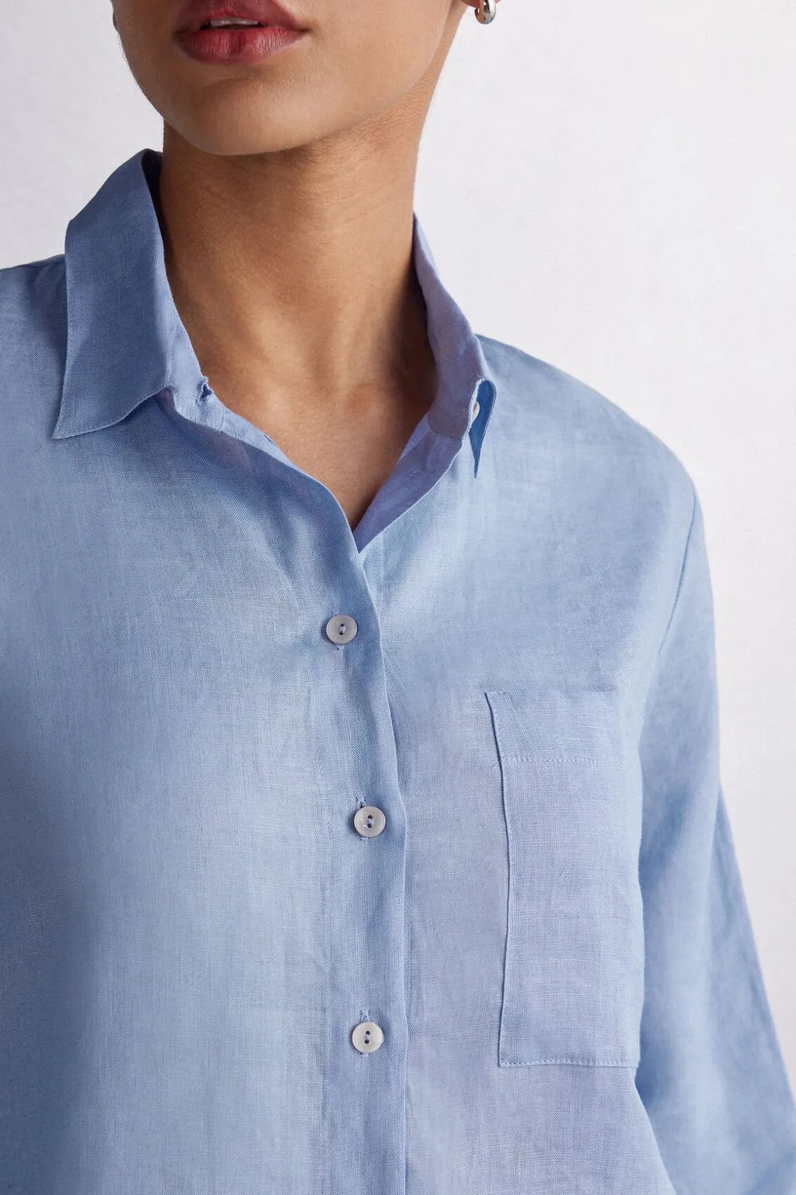 Chemise en toile de lin