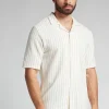 Chemise Manches Courtes Bowling à Rayures