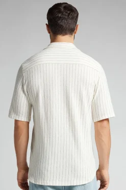 Chemise Manches Courtes Bowling à Rayures
