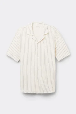 Chemise Manches Courtes Bowling à Rayures