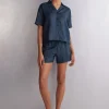 Chemise manches courtes en toile de lin