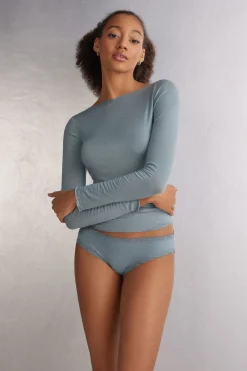 Culotte en coton et dentelle