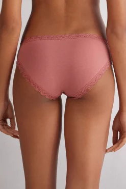 Culotte en coton et dentelle