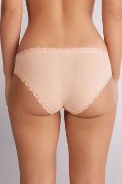 Culotte en coton et dentelle