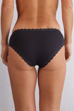 Culotte en coton et dentelle