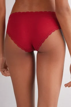 Culotte en coton et dentelle