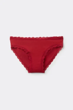 Culotte en coton et dentelle