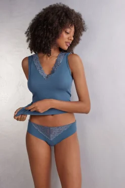 Culotte femme florale en coton sans coutures