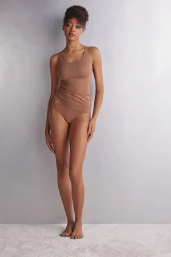 DÉbardeur à col rond en coton sans couture