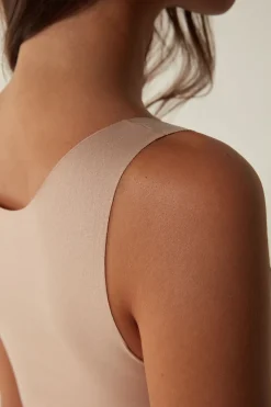 DÉbardeur à col rond en coton sans couture