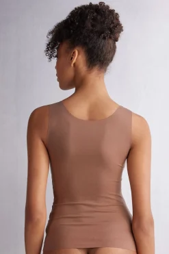 DÉbardeur à col rond en coton sans couture