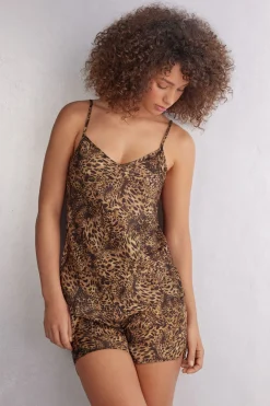 Haut de pyjama en viscose imprimÉ animalier ALWAYS GLAMOROUS